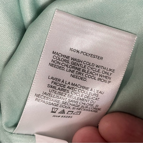 Express Mint Green Floral Print Creped Chiffon HighLow Maxi Dress Size XS - Picture 11 of 16